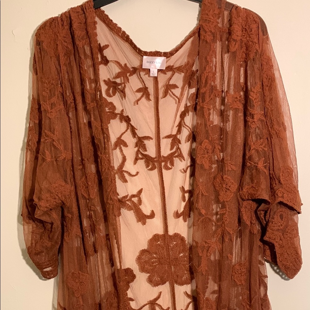 Dizzy Rust Lace Overlay